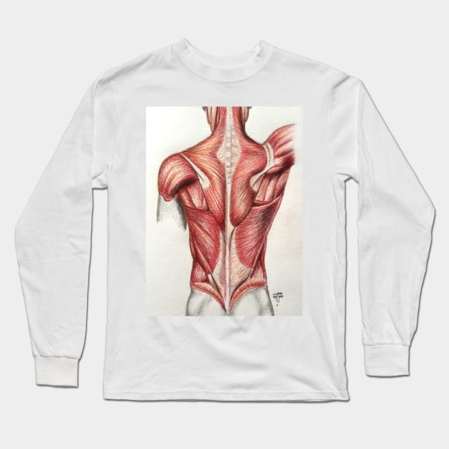 Anatomy. Body building Long Sleeve T-Shirt by terezadelpilar